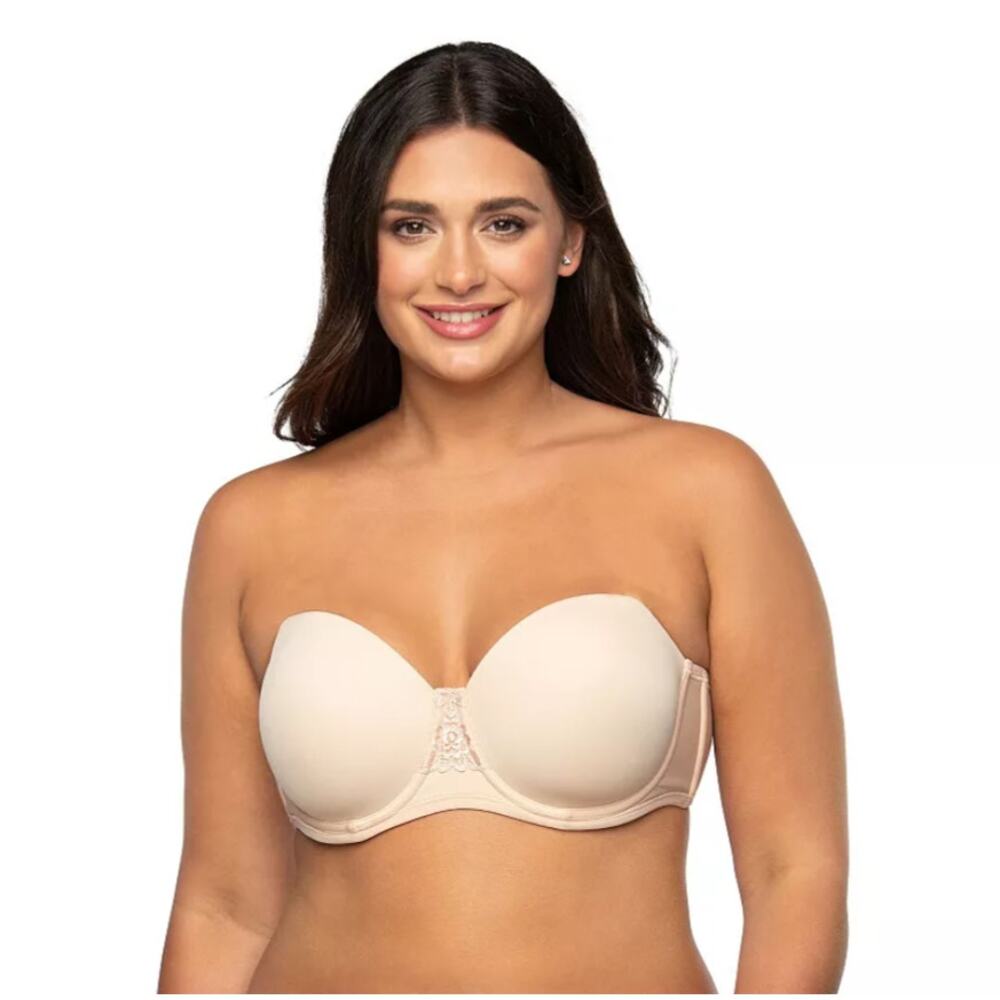 Vanity Fair Sz 34C Beige Beauty Back Strapless Full Figure Underwire Bra L23-19